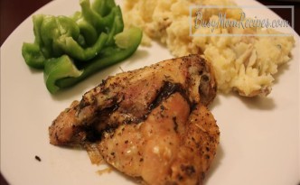 herbs de provence roasted chicken thighs dinner idea