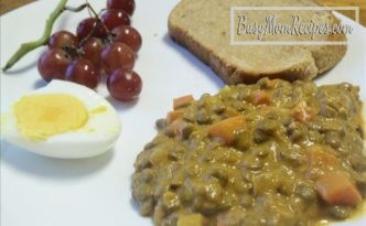 Curried lentils vegan recipe
