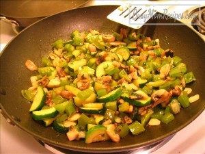 vegetables fajitas with zucchini bell pepper mushroom