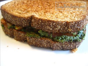grilled cheese sandwich with pesto and tomato 1