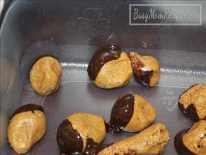chocolate dipped peanut butter balls