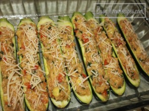 zucchini boats with quinoa