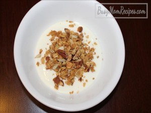 homemade granola with yogurt