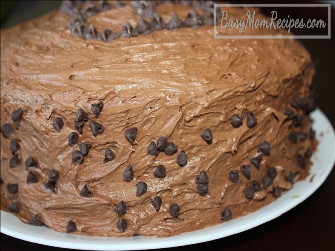 easy cake decorating with chocolate chips