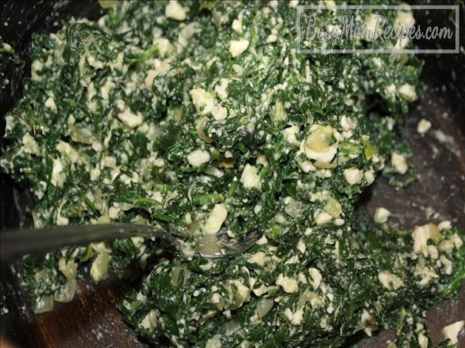 Spinach pie filling
