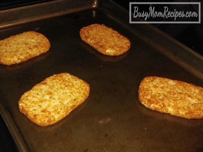 hashbrown patties in the oven