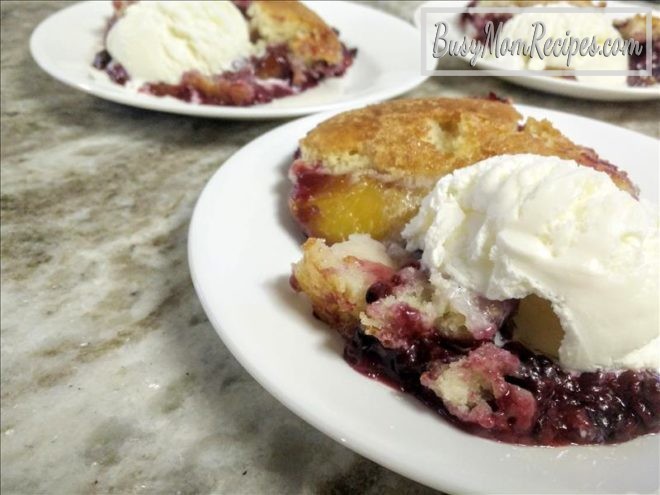 Berry and Peach Cobbler